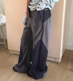 Benon fleece padding nylon color matching two-way pants