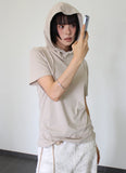 CURVE HOODED HALF TEE