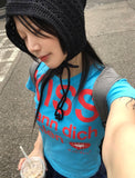 KISS ♥ CROP HALF T