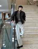 Side pintuck cotton pants