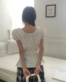 Kawi Frill Check Cancan Long Skirt