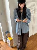 Biphy denim hooded snap denim jacket shirts