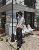 [LAN ARCHIVE] Side Shirring Short Sleeve T-Shirt