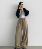 Hem Snap Folding Balloon Wide Banding Pants
