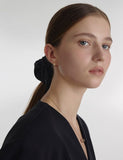 Triple Silver Cutout One-Touch Earrings S