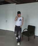 Pio Damaged Washed Denim Pants