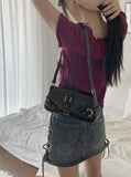 Killlove Vintage Lace Deep U-Neck Crop Short Sleeve Knit