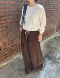 [Unisex] Turnedin Corduroy Rivet Balloon Wide Pants