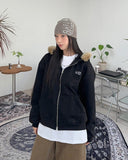Mace Fur Hooded Zip-up