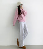 Pastel Pudding Color Wool Blend Basic Round Knit