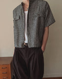 Nowell Check Tweed Short Sleeve Shirt