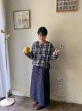 Binny non-fade banding color matching pocket long skirt