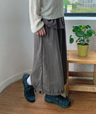 Niola Dot Nylon Layered Long Skirt