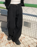 Tion Buckle Pintuck Wide Pants