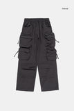 Utility solid cargo pocket banding pants