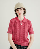 Twist Washed Short Sleeve Knit