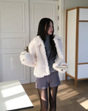 Loewe Collar Fur Short Jacket