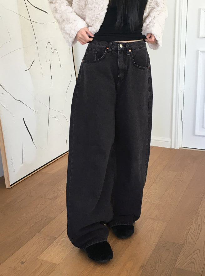 【WONDER WONDER】Leone Mega Balloon Fit Long Wide Denim PT WONDER WONDER (ワンダーワンダー) - ローオンメガバルーン