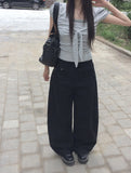 Gran Pocket Cut Line Wide Long Cotton Pants