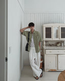 Wrap Snap Hidden Button Wide Slacks
