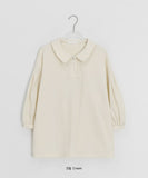 Melfi Waffle Shirring Collar Tee