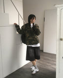 Teebu Camo Half Zip Hooded T-Shirt