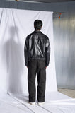 Oversize Bending Leather Jacket