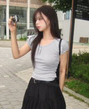 Ong Button Puff Slim Short Sleeve T-Shirt