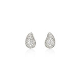Champagne Full Moon (W) Petite Bowl Full Pave Earrings
