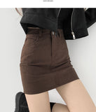 Corduroy H-Line Mini Skirt Pants