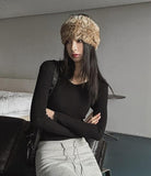[U-BASIC] Yuki V-neck Slim Ribbed Long Sleeve Knit