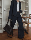 Herries Flare Raw Denim Pants