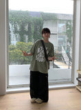 [unisex] Nelty printed knit short sleeve tee