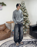 Leo Curved Washed Denim Pants