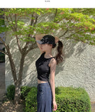 Daily Ribbed Cover Boat Neck Sleeveless