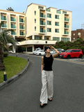 Summer Stripe Wide Linen Pants