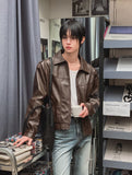 Shane Curved Leather Jacket