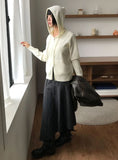 [BELT SET] SLANT STRIPE DRAPE SKIRT