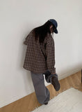 Charne Herringbone Wide Cotton Pants