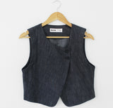 [BAONHOUSE] Poria denim button vest