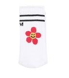 Red Flower Smile Logo Socks