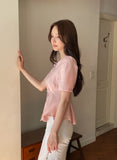 Benzel V-neck Peplum Blouse