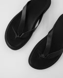 Leather flip flops