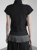 Mode Half-Neck Trench Blouse