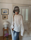 Heritage Chrome Waffle Henley Neck