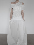 Lovell Drape One-Shoulder Off-Sleeveless