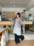Kyoses Shirring Nylon Banding Wide Pants