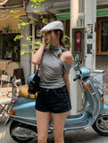 Jeanne Scarf Off Shoulder Tee