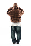 Faded relaxed embo denim pants