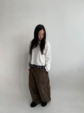 Lilpon Cargo Wide Balloon Pants